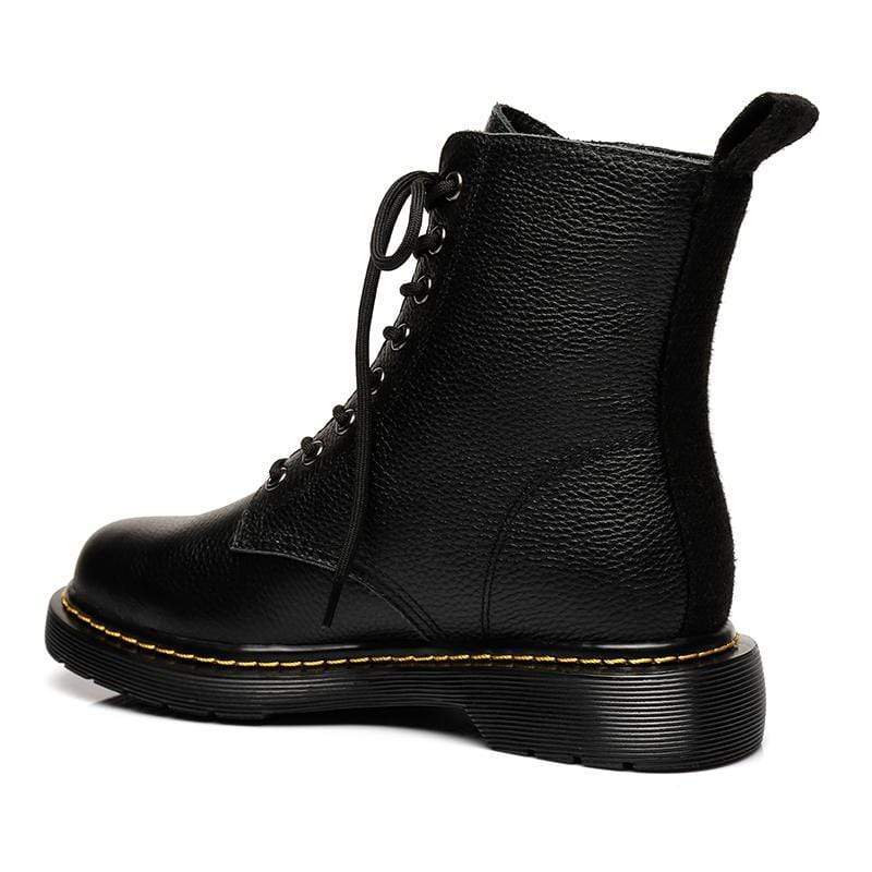 Ellen Black Leather Women Boots - Image 3