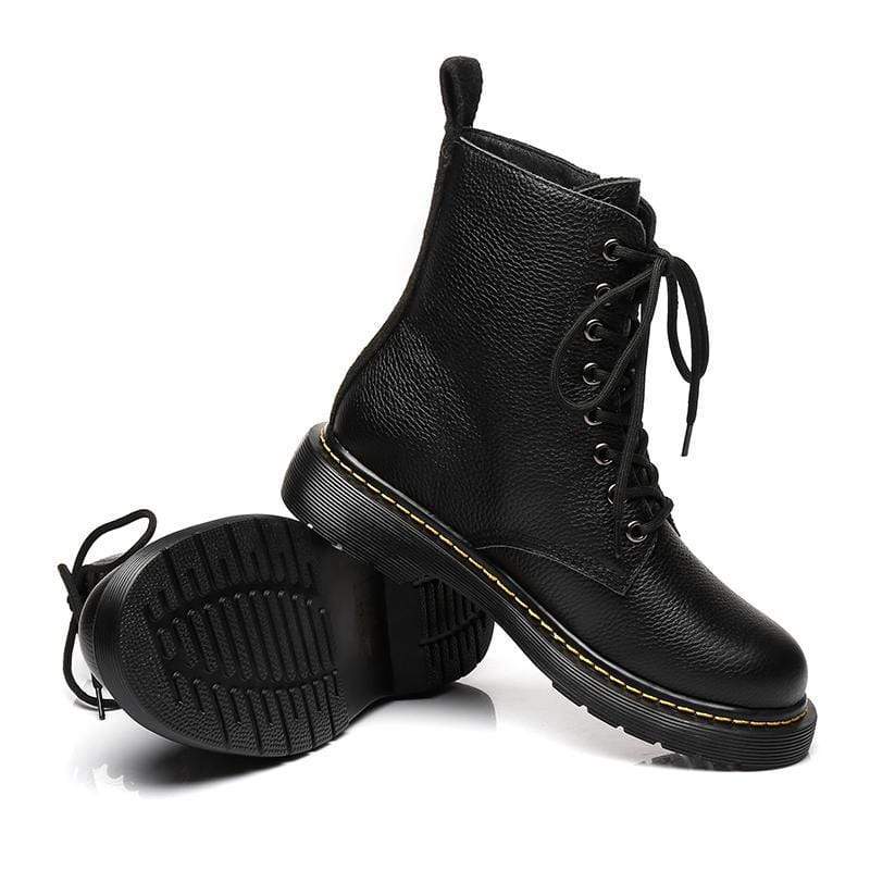Ellen Black Leather Women Boots - Image 6