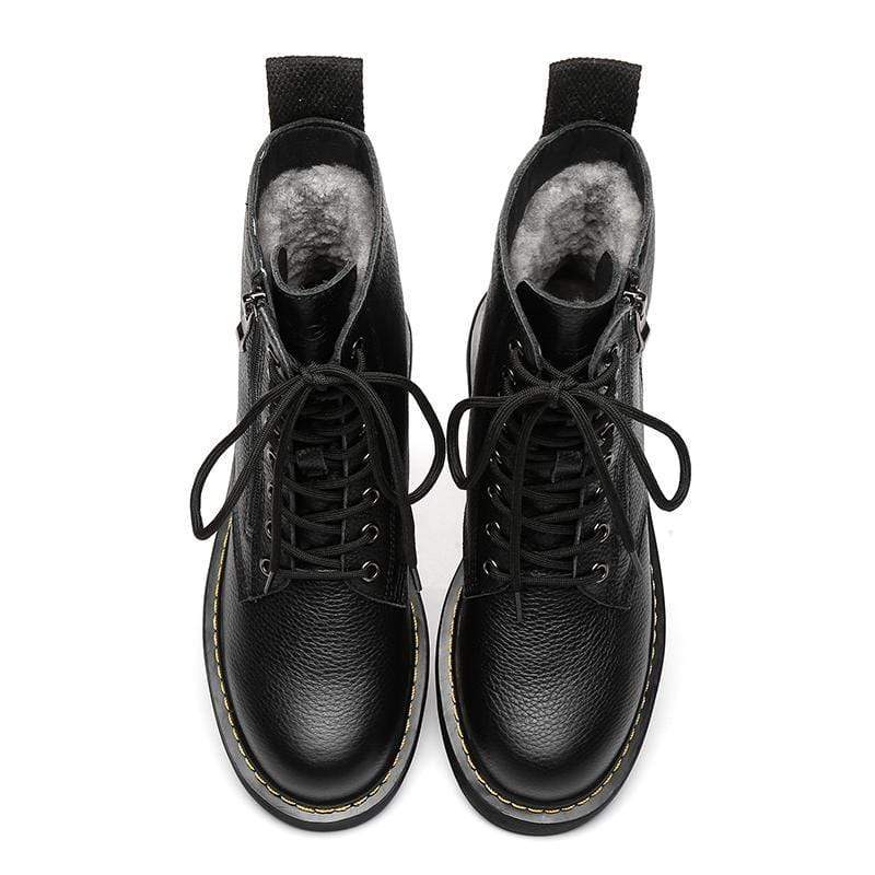 Ellen Black Leather Women Boots - Image 7